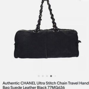 Chanel Ultimate Stitch Weekender Quilted Nubuck bag